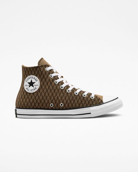 Tenisi Inalti Dama Converse Chuck Taylor All Star Herringbone Maro Albi | RO EUOYD261